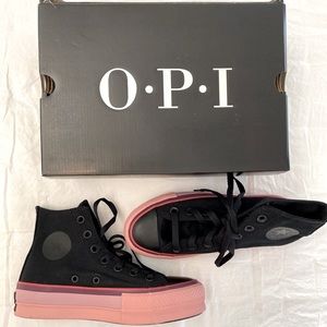 *New* OPI x Converse Platform High-tops Limited Edition women’s size 5/6 💅🏻💜